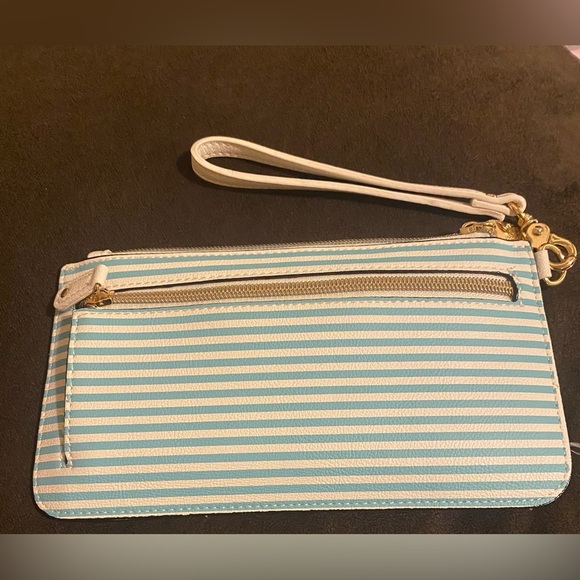 Betsey Johnson Crab Jeweled striped wristlet - Picture 3 of 7